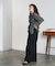 DENIM/BACK SATIN PANTS