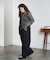 DENIM/BACK SATIN PANTS