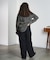 DENIM/BACK SATIN PANTS