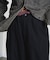 DENIM/BACK SATIN PANTS