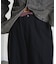 DENIM/BACK SATIN PANTS