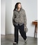 DENIM/BACK SATIN PANTS