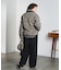 DENIM/BACK SATIN PANTS