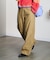 DENIM/BACK SATIN PANTS