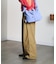 DENIM/BACK SATIN PANTS