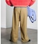 DENIM/BACK SATIN PANTS