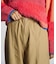 DENIM/BACK SATIN PANTS