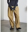 DENIM/BACK SATIN PANTS