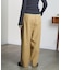 DENIM/BACK SATIN PANTS