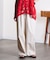 DENIM/BACK SATIN PANTS