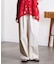 DENIM/BACK SATIN PANTS