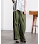 DENIM/BACK SATIN PANTS