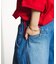 DENIM/BACK SATIN PANTS