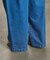 DENIM/BACK SATIN PANTS