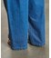 DENIM/BACK SATIN PANTS