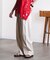 DENIM/BACK SATIN PANTS