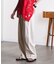 DENIM/BACK SATIN PANTS