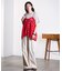 DENIM/BACK SATIN PANTS