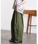 DENIM/BACK SATIN PANTS