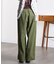 DENIM/BACK SATIN PANTS