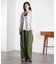 DENIM/BACK SATIN PANTS