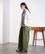 DENIM/BACK SATIN PANTS