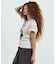 LACE SLEEVE GRAPHIC TOP