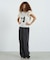 LACE SLEEVE GRAPHIC TOP