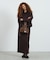 MIXED FABRIC HOODIE AND SKIRT SET