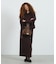 MIXED FABRIC HOODIE AND SKIRT SET