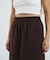 MIXED FABRIC HOODIE AND SKIRT SET