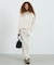 MIXED FABRIC HOODIE AND SKIRT SET