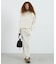 MIXED FABRIC HOODIE AND SKIRT SET