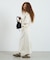 MIXED FABRIC HOODIE AND SKIRT SET