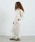 MIXED FABRIC HOODIE AND SKIRT SET