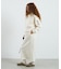 MIXED FABRIC HOODIE AND SKIRT SET