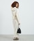 MIXED FABRIC HOODIE AND SKIRT SET