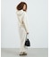 MIXED FABRIC HOODIE AND SKIRT SET