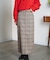 CHECK PENCIL SKIRT