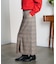 CHECK PENCIL SKIRT