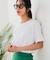 【汗染みの目立ちにくいTシャツ ZEROSTAIN】ロールカフサイドスリットTシャツ 撥水・UVカット機能付き レディース 快適Tシャツ