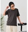 【汗染みの目立ちにくいTシャツ ZEROSTAIN】ロールカフサイドスリットTシャツ 撥水・UVカット機能付き レディース 快適Tシャツ