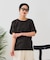 【汗染みの目立ちにくいTシャツ ZEROSTAIN】ロールカフサイドスリットTシャツ 撥水・UVカット機能付き レディース 快適Tシャツ