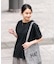 【汗染みの目立ちにくいTシャツ ZEROSTAIN】ロールカフサイドスリットTシャツ 撥水・UVカット機能付き レディース 快適Tシャツ