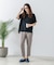 【汗染みの目立ちにくいTシャツ ZEROSTAIN】ロールカフサイドスリットTシャツ 撥水・UVカット機能付き レディース 快適Tシャツ