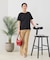 【汗染みの目立ちにくいTシャツ ZEROSTAIN】ロールカフサイドスリットTシャツ 撥水・UVカット機能付き レディース 快適Tシャツ