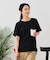 【汗染みの目立ちにくいTシャツ ZEROSTAIN】ロールカフサイドスリットTシャツ 撥水・UVカット機能付き レディース 快適Tシャツ