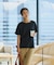 【汗染みの目立ちにくいTシャツ ZEROSTAIN】ロールカフサイドスリットTシャツ 撥水・UVカット機能付き レディース 快適Tシャツ