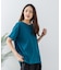 【汗染みの目立ちにくいTシャツ ZEROSTAIN】ロールカフサイドスリットTシャツ 撥水・UVカット機能付き レディース 快適Tシャツ