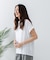 【汗染みの目立ちにくいTシャツ ZEROSTAIN】ロールカフラウンドヘムTシャツ レディース 汗染み防止 撥水加工 多機能